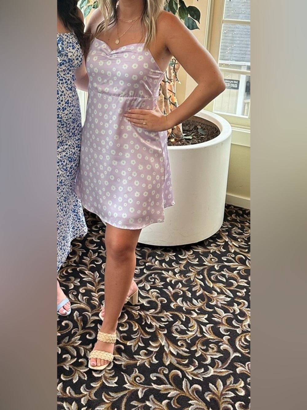 Sunset Lilac Floral Mini Skirt — Feminine Lavender Print